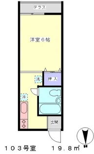 メゾンジュネス【1階】の間取り