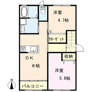 サンシャルムA棟【2階】の間取り