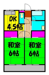 コーポ片柳【2階】の間取り