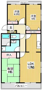 ウインドミルB【3階】の間取り
