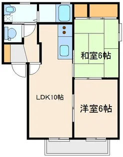 レジデンスみなみI102【1階】の間取り