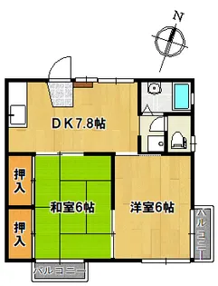 アーネスハイツ宝安【1階】の間取り
