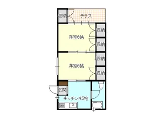 ナチュール西田B【2階】の間取り