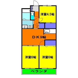 グランドパレス白鳥【4階】の間取り