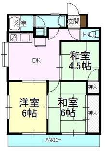 コーポ恵【1階】の間取り