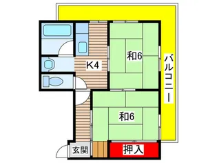 ハイツ嵯峨野【3階】の間取り