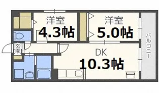 パーチェ豊平【4階】の間取り