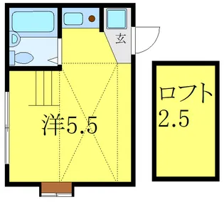 レックスイナミII【2階】の間取り