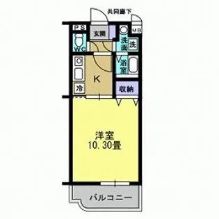 栄マンション【2階】の間取り
