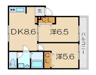 グランバニア聖徳II【1階】の間取り