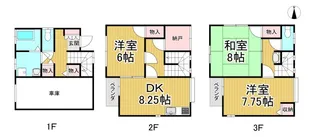 兵庫県伊丹市中野東1【一戸建】の間取り