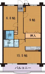 ブルームはやし【1階】の間取り