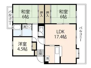ウイングマンション【4階】の間取り