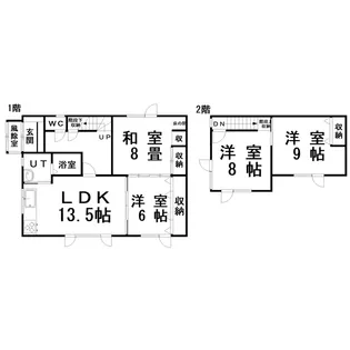 北海道釧路市愛国東2【一戸建】の間取り