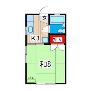 コーポK&K A【2階】の間取り