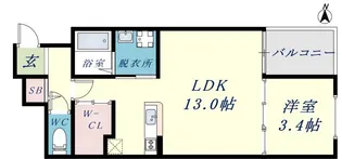 ステディ稲田本町【2階】の間取り