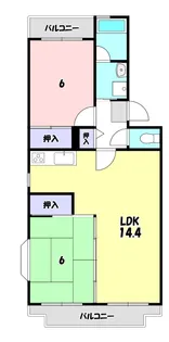パレロワジール昇仙峡【1階】の間取り