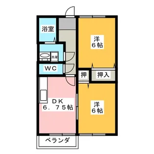 ウエストコート勢田【1階】の間取り