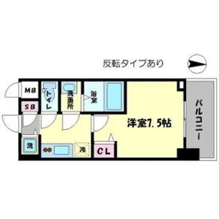 リッツ難波南II【3階】の間取り