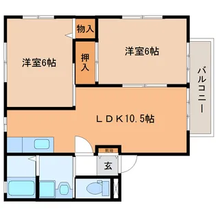 クレセントA【2階】の間取り
