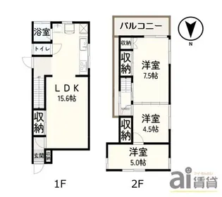 埼玉県富士見市水谷東3【一戸建】の間取り