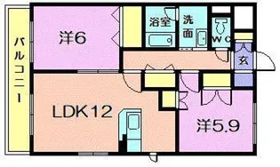 新潟県新発田市住吉町3【マンション】の間取り