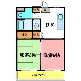 シャトル大久保【2階】の間取り