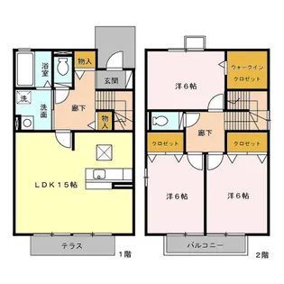 カーサ和合 B棟【2階】の間取り