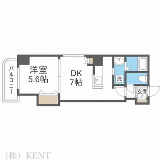 1LDKの間取り画像