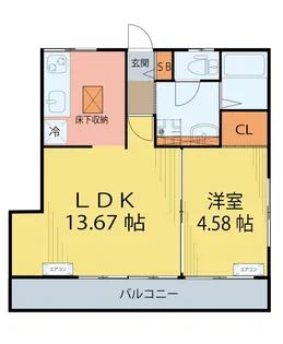 ヴェルジネ【1階】の間取り