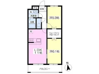 アンソレイユルーナ宮下【1階】の間取り