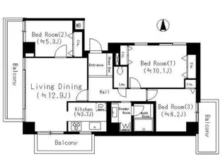 Daiwa Grace Maison大島II【8階】の間取り