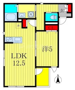 (仮称)エルフォII【1階】の間取り