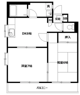 エクセル岩本【1階】の間取り