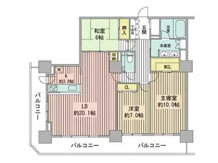 プライムアーバン札幌リバーフロント【29階】の間取り