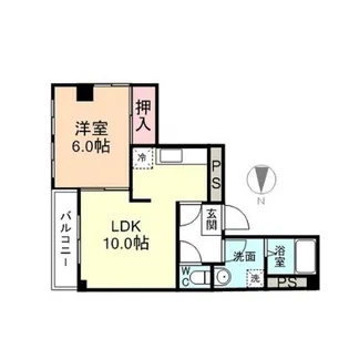ベルトピア富山5A棟【1階】の間取り