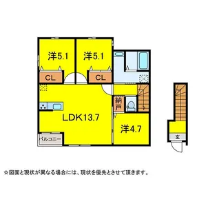 千葉県四街道市四街道2【アパート】の間取り
