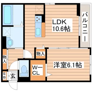 D-ROOM卸町I【3階】の間取り
