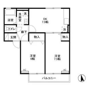 プライムガーデン【2階】の間取り