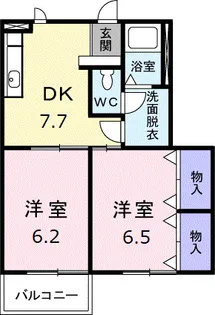千葉県大網白里市みずほ台1【アパート】の間取り