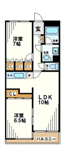 東京都世田谷区給田4【マンション】の間取り