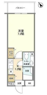 ミリアレジデンス赤坂【2階】の間取り