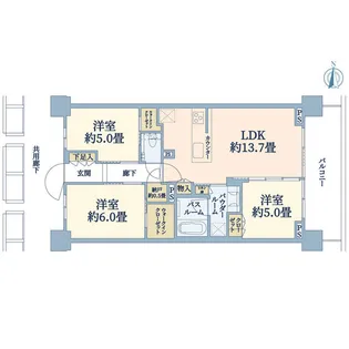 シティテラス杉並方南町サウス【6階】の間取り