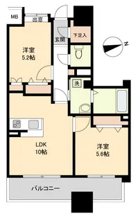 パークフラッツ五橋【3階】の間取り