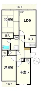 嶮山パークヒルズ【3階】の間取り
