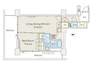 東京都新宿区信濃町【マンション】の間取り