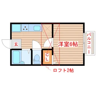 サニーライフ苦竹【1階】の間取り