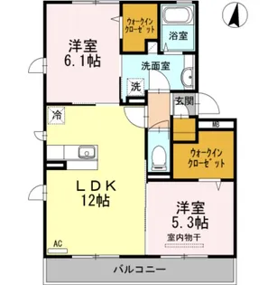 鹿児島県鹿児島市西谷山3【アパート】の間取り