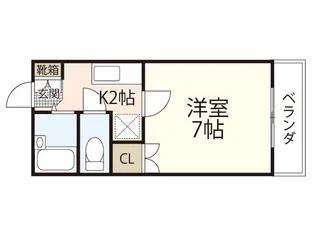 レジデンス上安【1階】の間取り