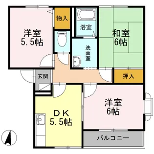 東京都練馬区南田中2【アパート】の間取り